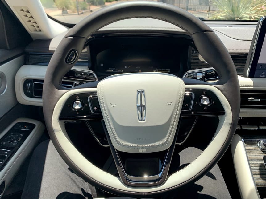 A Lincoln Steering wheel