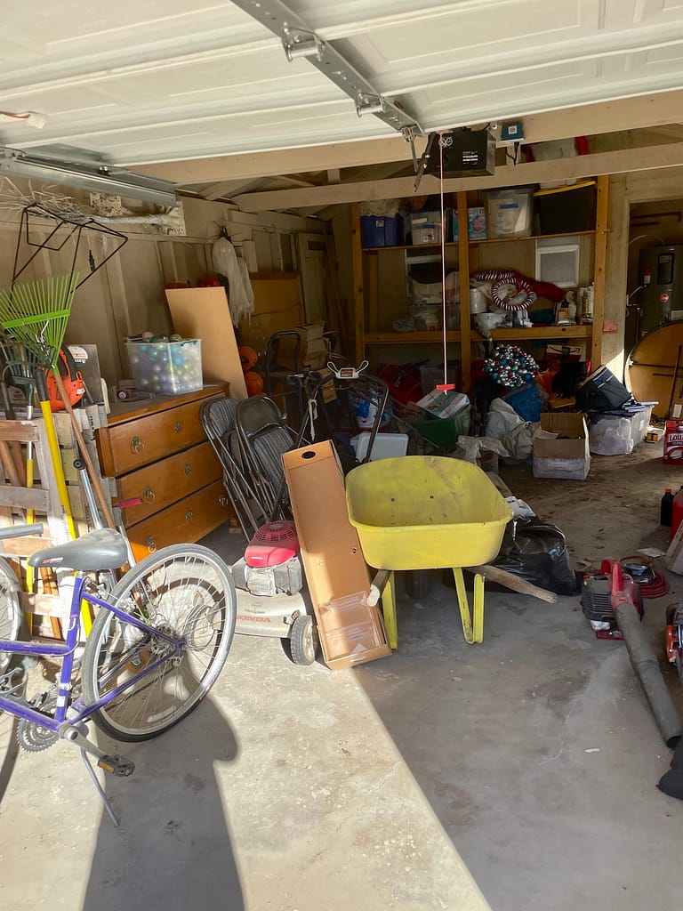 Disorganized garage