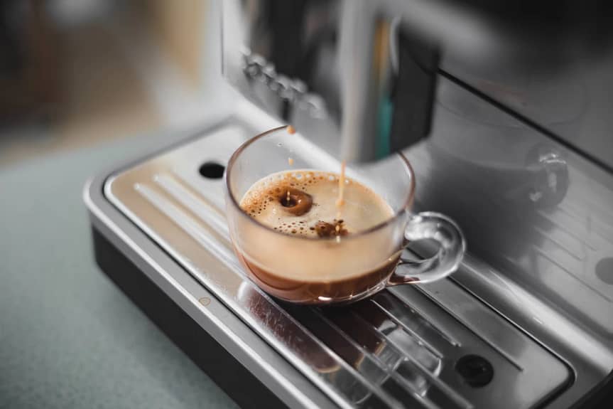 A beautiful coffee ritual with espresso